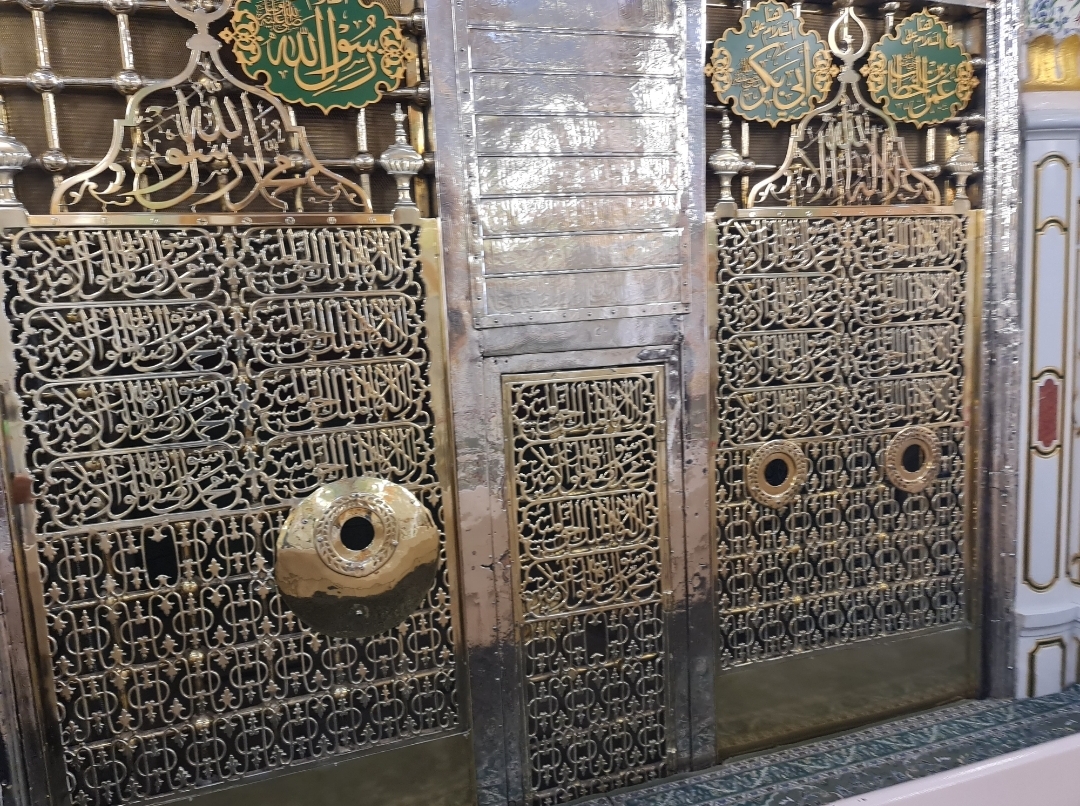 Photo of Rawdah, the place located in the Prophet's Mosque