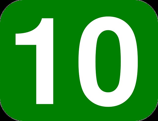 Graphic image of the number 10